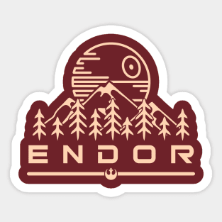 Moon over Endor Sticker